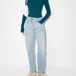 Agolde Criss Cross Front Blue Jeans